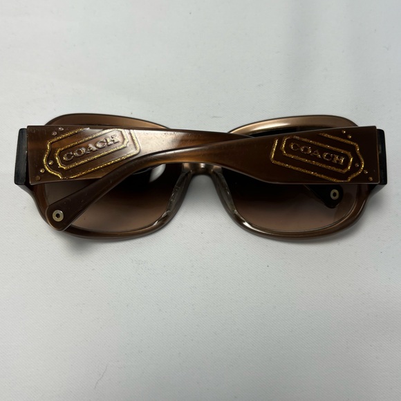 Coach Large Brown Square Sunglasses with Case - Frames Only - Picture 2 of 11